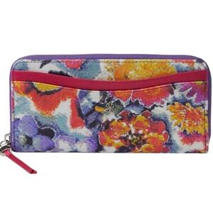 NWT HOBO Multicolor Poppy Floral Leather Wallet